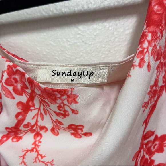 Sunday Up Women's Maxi Dress Size M Floral Tiered One Shoulder Strap - Picture 4 of 5